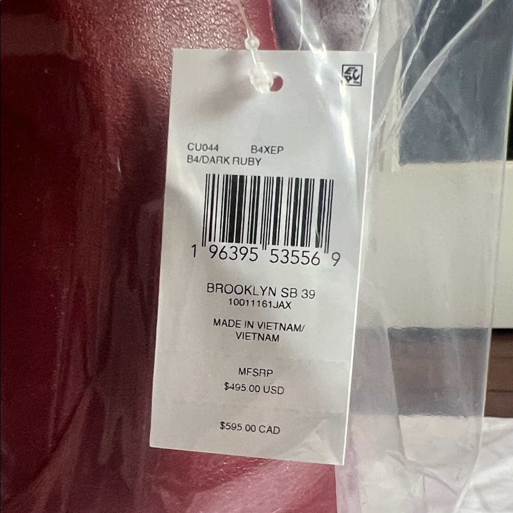 NWT Coach Brooklyn Ruby Red Leather Shoulder Hobo… - image 13